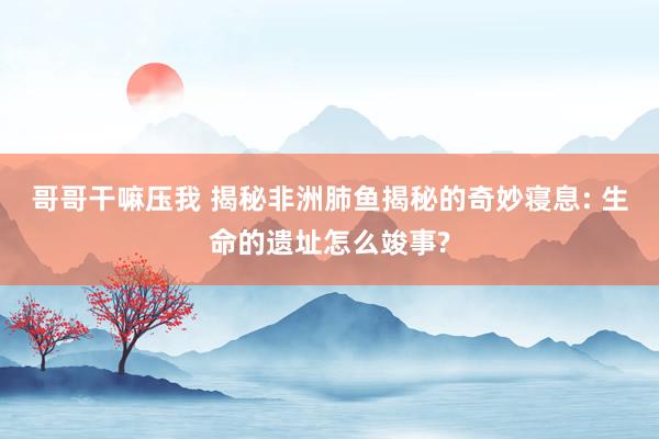 哥哥干嘛压我 揭秘非洲肺鱼揭秘的奇妙寝息: 生命的遗址怎么竣事?