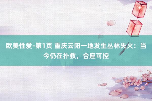 欧美性爱-第1页 重庆云阳一地发生丛林失火：当今仍在扑救，合座可控