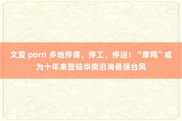 文爱 porn 多地停课、停工、停运！“摩羯”或为十年来登陆华南沿海最强台风