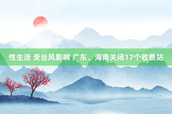 性生活 受台风影响 广东、海南关闭17个收费站