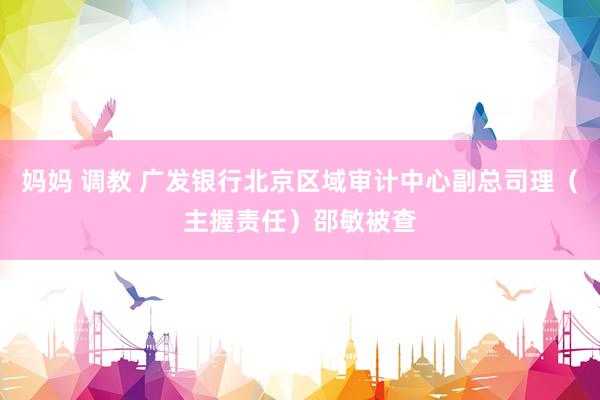 妈妈 调教 广发银行北京区域审计中心副总司理（主握责任）邵敏被查