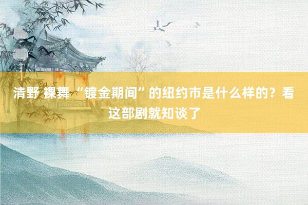 清野 裸舞 “镀金期间”的纽约市是什么样的？看这部剧就知谈了