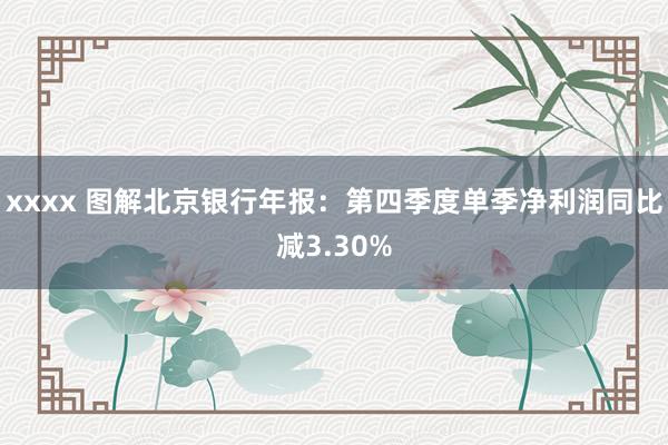 xxxx 图解北京银行年报：第四季度单季净利润同比减3.30%