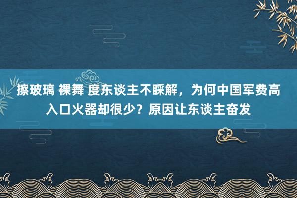 擦玻璃 裸舞 度东谈主不睬解，为何中国军费高入口火器却很少？原因让东谈主奋发