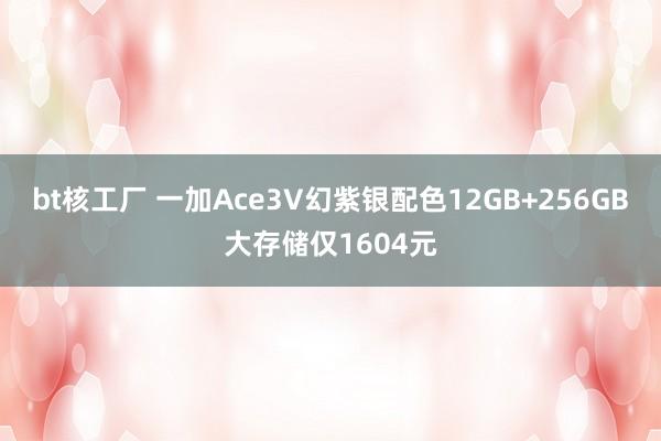 bt核工厂 一加Ace3V幻紫银配色12GB+256GB大存储仅1604元